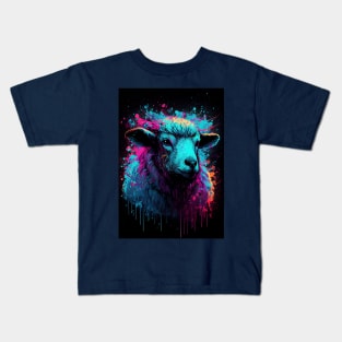 Sheep Art Style 90s Kids T-Shirt